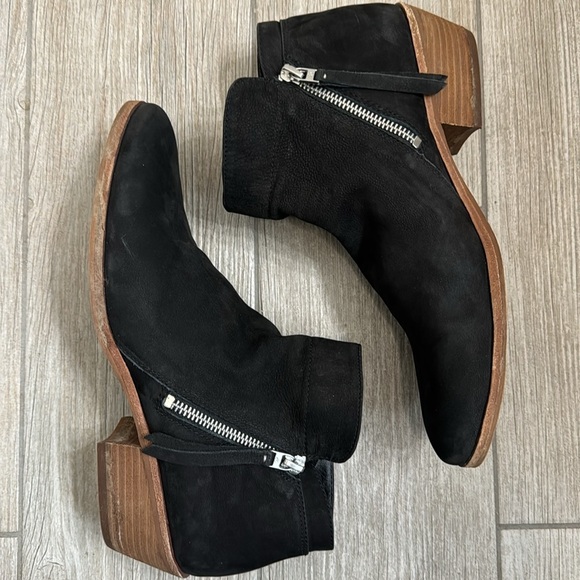 Sam Edelman Packer Black Suede Boots Booties Size 10 - Picture 6 of 14